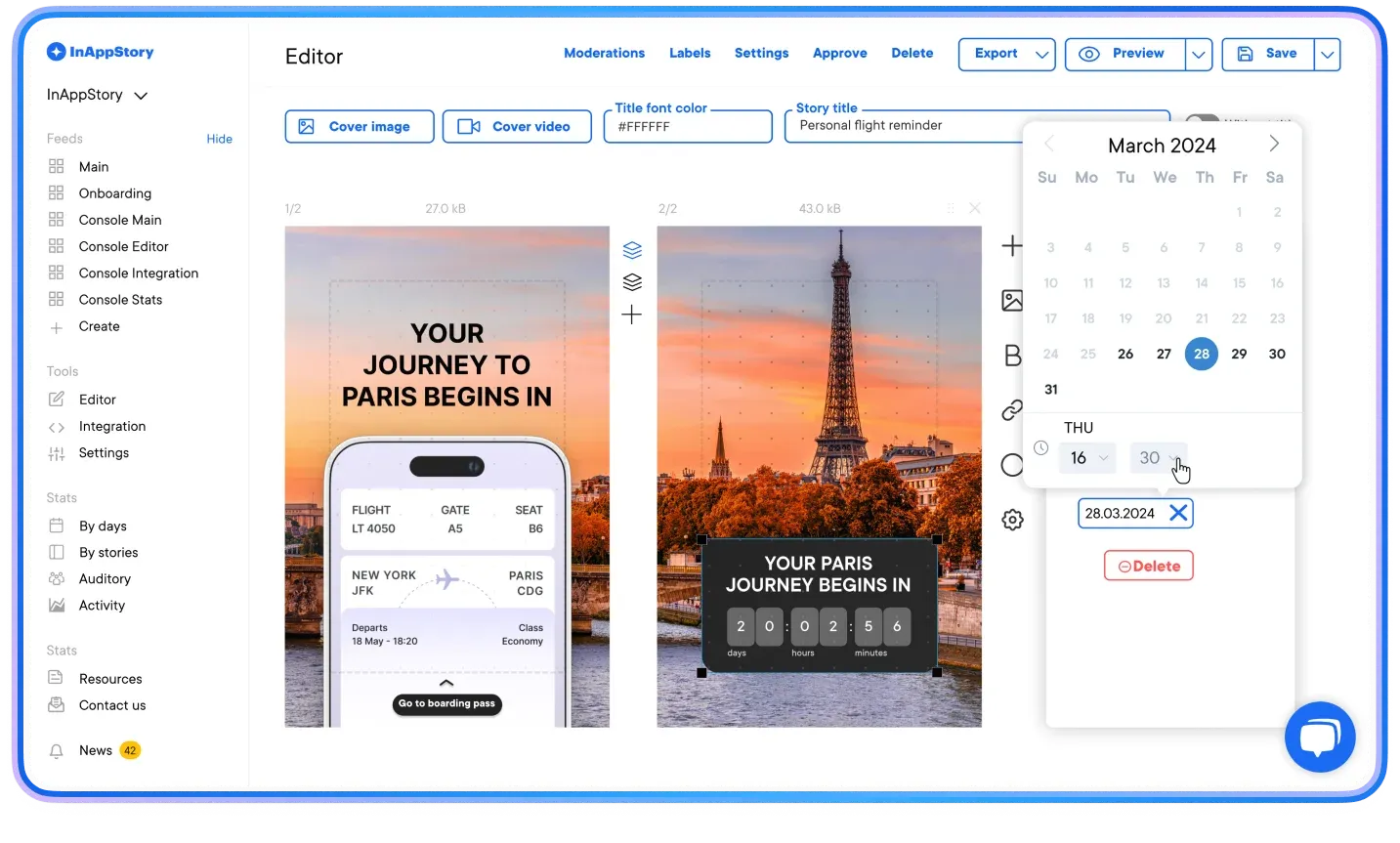 Seamless UX for creating and managing interactive content